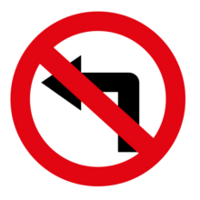 No Left Turn Sign