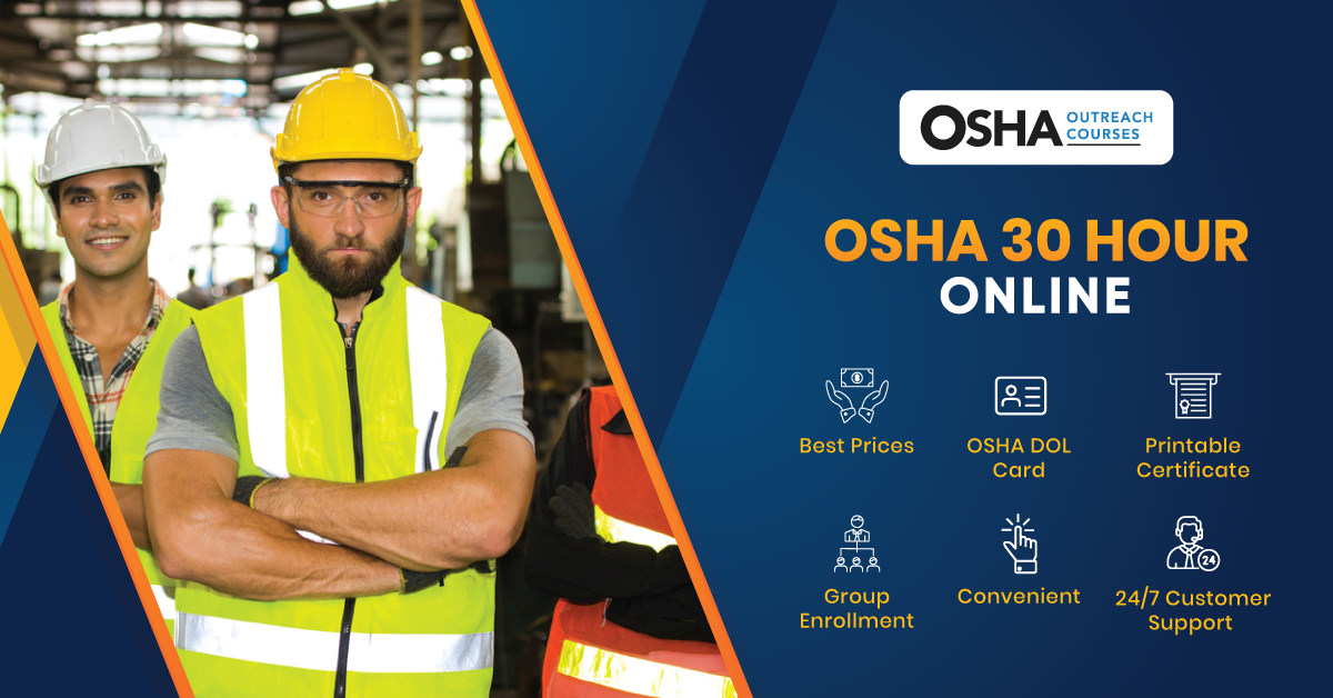 OSHA 30 Hour Certification Training Pay $37 50 to Start